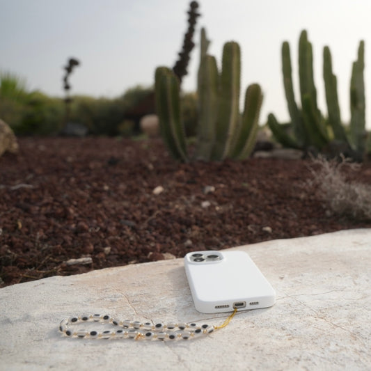 Evil Eye Phone Charm - White