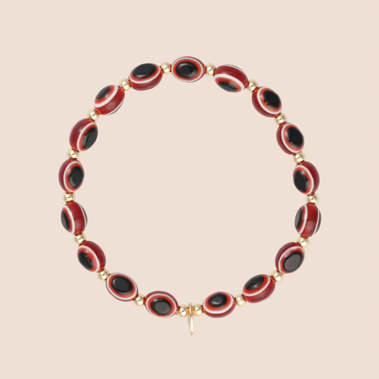 Evil Eye Bracelet - Burgundy