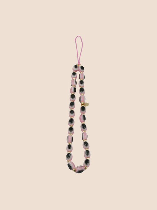 Evil Eye Phone Charm - Sunset Pink