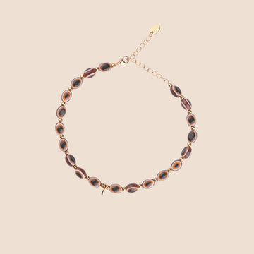 Evil Eye Anklet - Brown