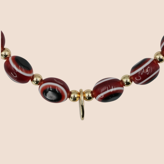 Evil Eye Bracelet - Burgundy