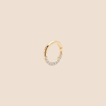 Diamond Eternity Daith Hoop - 14K Gold