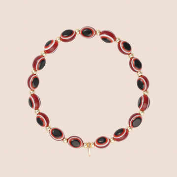 Evil Eye Bracelet - Burgundy