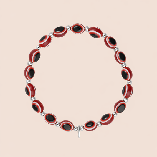 Evil Eye Bracelet - Burgundy