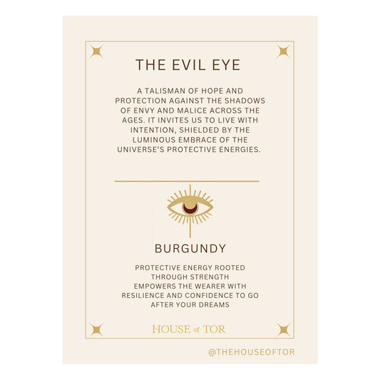 Evil Eye Bracelet - Burgundy