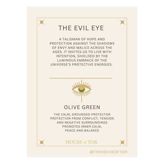 Evil Eye Bracelet - Olive Green