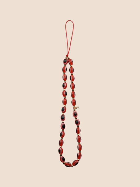 Evil Eye Phone Charm - Coral Red