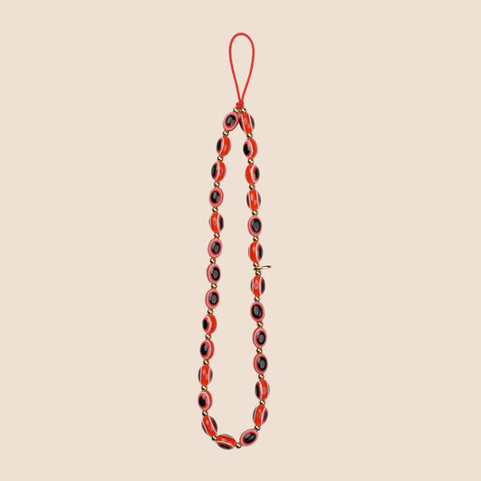 Evil Eye Phone Charm - Coral Red