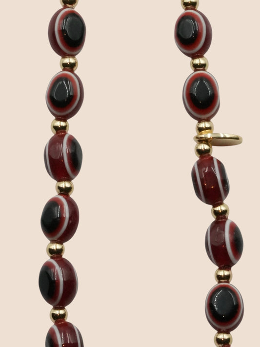 Evil Eye Phone Charm - Burgundy