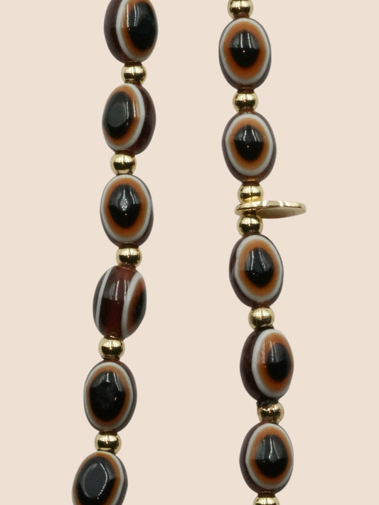 Evil Eye Phone Charm - Brown