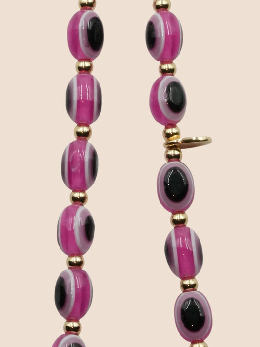 Evil Eye Phone Charm - Pink