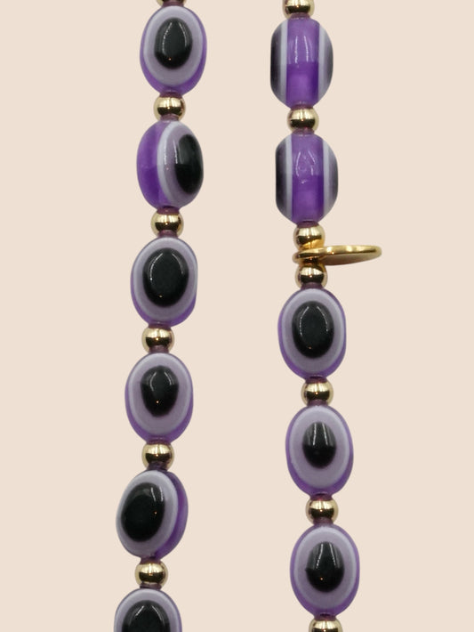 Evil Eye Phone Charm - Purple