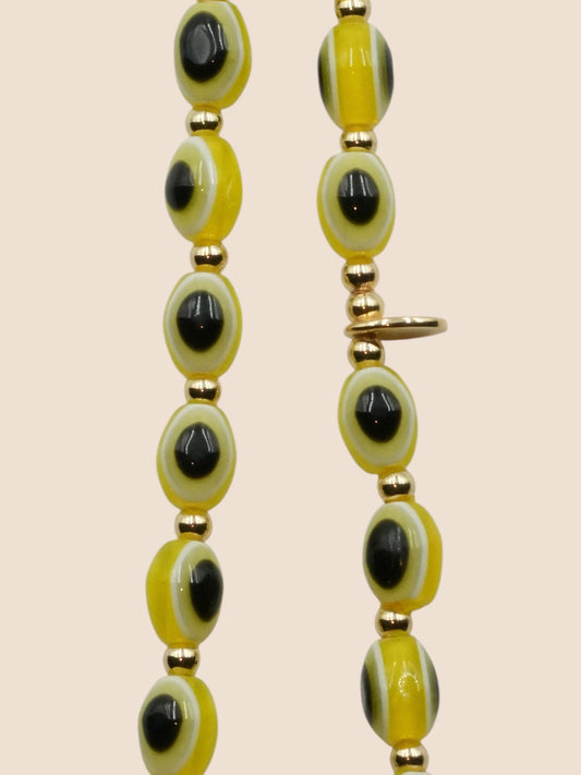 Evil Eye Phone Charm - Yellow