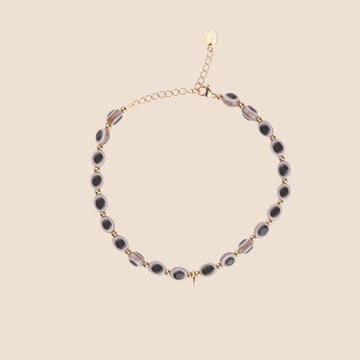 Evil Eye Anklet - Grey
