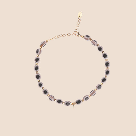 Evil Eye Anklet - Grey