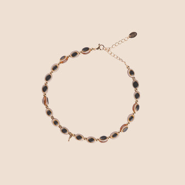 Evil Eye Anklet - Khaki Brown
