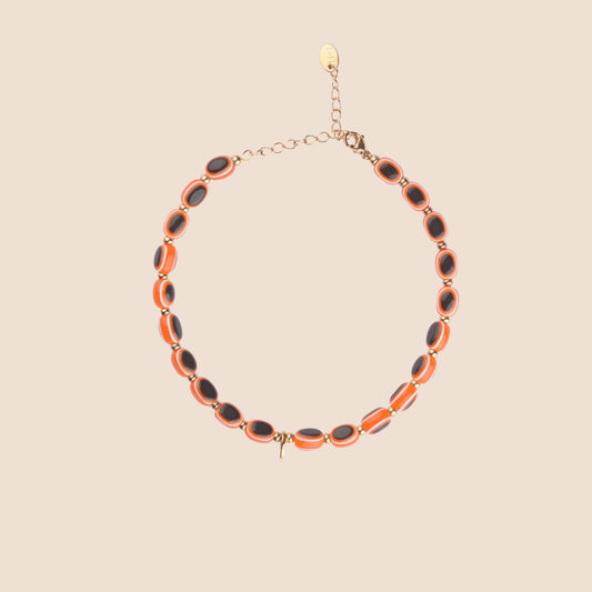 Evil Eye Anklet - Orange