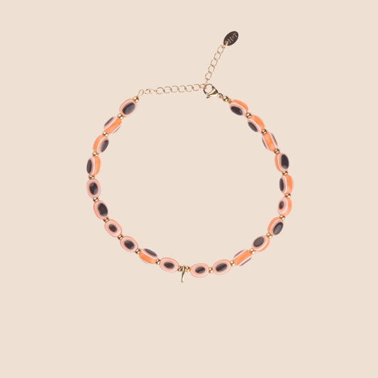 Evil Eye Anklet - Peach