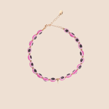 Evil Eye Anklet - Pink