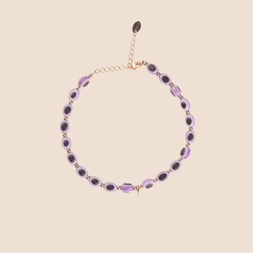 Evil Eye Anklet - Purple