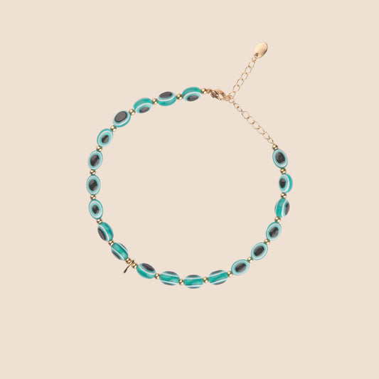 Evil Eye Anklet - Turquoise