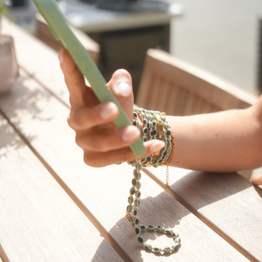 Evil Eye Phone Charm - Matcha
